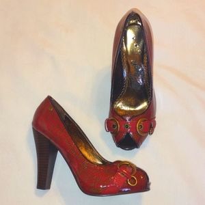 Naughty Monkey Red Double Dare Pumps